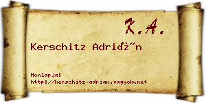 Kerschitz Adrián névjegykártya